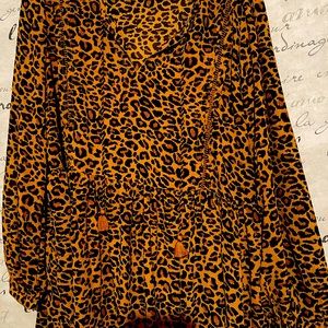 Cheetah print Midi Dress